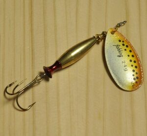  spinner blade spoon big large largish secret . vessel masu salmon Chivas trout Japanese huchen keta ka rough Thomas lure 10cm SP98