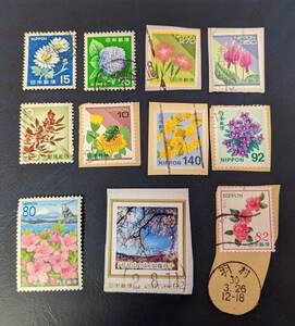  japanese used . stamp * flower. stamp **10 kind *