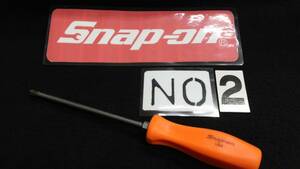 <22036> Snap-on Snap-on long plus screwdriver No2 old grip that time thing USA