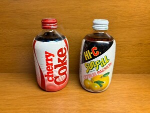 【超希少2本セット】コカコーラ ハイシー サンフィル ダルマ瓶 当時物 昭和レトロ デッドストック チェリーコーラ HI-C