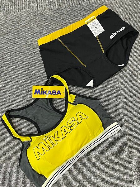 MIKASA スポーツブラ ショーツ セット Msize / イエローブラック