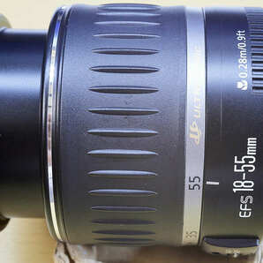 キヤノン EF-S18-55mm F3.5-5.6 USM (II型) 動作品(211) 前後キャップ付 完動 撮影OKの画像2