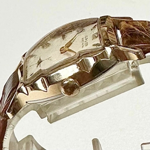 809 グリュエン プレシジョン Cal.422 10KRGP 腕時計 メンズ 手巻き レディース 1950年代 GRUEN アンティーク スクエア レクタン 希少の画像5