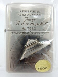 未使用品 Zippo george Adamski ジョージ・アダムスキー UFO Unidentified Flying Object 001 1996 現状で 2