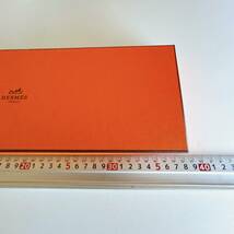 １円スタート ※箱のみ HERMES エルメス 空箱 BOX ボックス 外箱 収納箱 オレンジ サイズ 約12×37×2.3cm_画像2