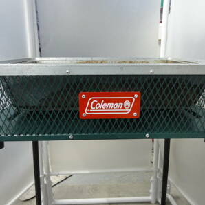 ♪ Coleman コールマン バーベキュー グリル グリーン BBQコンロ サイズ約：50×35×70（43）㎝ ※現状品 ■１２０の画像3