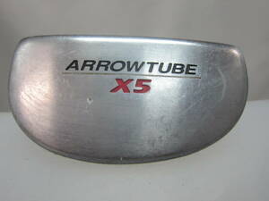 ★106）パター・アローチューブ「ARROW TUBE/X5」 　サイズ約）86㎝【33インチ】/約490g　※シャフトサビ現状品■120