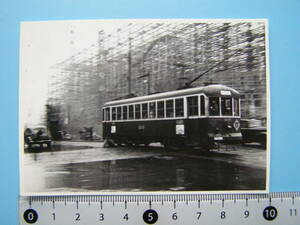 (J53)867 写真 古写真 電車 鉄道 鉄道写真 都電 東京都電 3210 昭和25年11月11日 呉服橋 路面電車 はがれた跡が薄くなっています