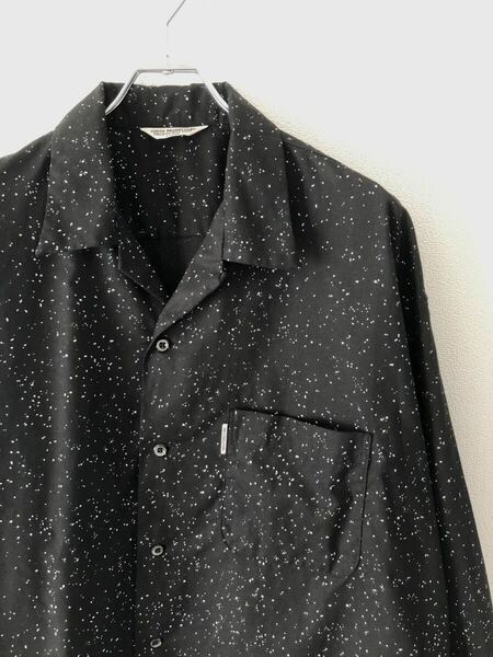 COOTIE PRODUCTIONS Splatter Open-Neck L/S Shirt 定価23100円 スプラッター オープンカラーシャツ 長袖 オーバーサイズ 開襟シャツ　XL