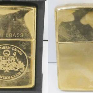 02 67-593539-15 [Y] Zippo ジッポ SOLID BRASS 1993年 2002年 他 3点 セット オイル ライター 喫煙具 旭67の画像2