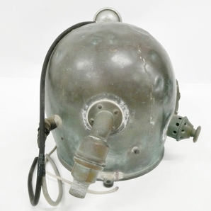 16 38-593327-11 ★ [Y] 真鍮製 潜水ヘルメット 潜水器具 昭和レトロ アンティーク オブジェ ディスプレイ 高さ約31.5cm 福38の画像3
