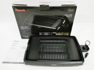 16 00-000000-00 [Y] Peacock ピーコック WY-D120 電気焼肉器 1200W 焼き肉 ホットプレート ブラック 2023年製 説明書 箱付き 福00