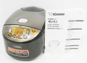 02 00-000000-00 [Y] ZOJIRUSHI 象印 炊飯ジャー NP-VQ18 極め炊き 炊飯器 2017年製 説明書付き キッチン家電 旭00