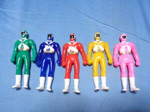 Аварийный Sentai Go Go Five/Shokugan Mini мягкий винил 5 Body Go Red Go Bugoo Gogen Go Yellow Gopin