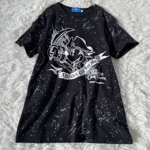 ディズニー/ミッキーTシャツ/半袖Tシャツ/黒/Sサイズ/切りっぱなし/ミッキーマウス