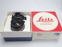 Leica SUMMILUX M 35mm F1.4 2nd ストッパー付 ライカ ズミルクス Leitz Canada 希少品_画像1