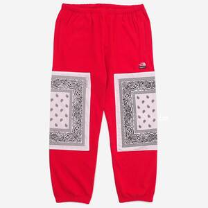 Supreme/The North Face Trekking Bandana Sweatpant 赤S シュプリーム/ザ ノース フェイス トレッキング バンダナ スウェットパンツ 22SS