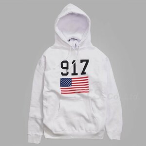 Nine One Seven - 917 USA Hooded Sweatshirt　白L　ナイン ワン セブン - 917 USA フーデッド スウェットシャツ　2016FW　