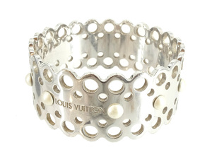 1 jpy start [LOUIS VUITTON Louis Vuitton ] hyde and si-k fake pearl bangle bracele silver accessory M66533