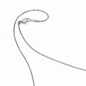 ネックレス チェーン 純チタン フラット小豆チェーン 幅1.3mm 長さ80cm｜鎖 チタン アクセサリー レディース メンズ