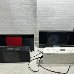 【まとめ売り】 CDラジオ SONY ZS-E30 / TOSHIBA TY-C23 Panasonic SC-HC29 Victor NX-PB10-B ステレオ CD 4点セット★通電確認済みの画像1