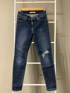 ★Levi's 311 SHAPING SKINNY ダメージ　スキニー　ジーンズ　W24 中古品★