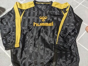 hummel ヒュンメル ウインドブレーカー 150 サッカー ブラック ピステ フットサル 黒 防寒