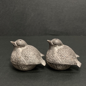 ● コレクター必見 金属製 ソルト&ペッパー 鳥 バード 調味料入れ 飾り 置物 コレクション ma440の画像2