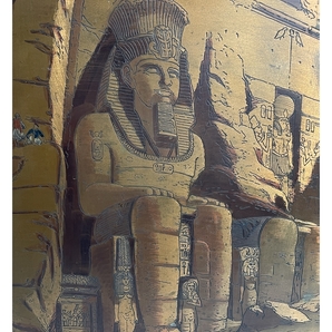 ● コレクター必見 エジプト 銅版 彫刻 銅製 置物 飾り インテリア 雑貨 壁掛 金属工芸 コレクション ma617の画像2