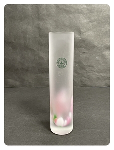 ● コレクター必見 美品 KITAICHI GLASS ガラス製 フラワーベース 花瓶 一輪挿し 高さ約16cm 工芸ガラス インテリア 飾り 置物 ma639