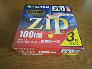  unopened FUJIFILM zip 100MB Macintosh for 3 sheets Fuji film present condition goods 