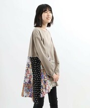 ScoLar スカラー イズスカラー ピアノ・蝶・花柄 ドット×チェック柄 切替 ワンピース 新品 未使用_画像5