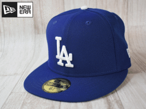 ★未使用品★NEW ERA ニューエラ LA DODGERS ドジャース MLB 59FIFTY 6-7/8 54.9cm フラットバイザー キャップ 帽子 J186