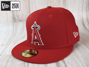 ★未使用品★NEW ERA ニューエラ LA ANGELS エンゼルス MLB 59FIFTY 6-7/8 54.9cm フラットバイザー キャップ 帽子 J184