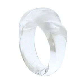 ■ 1円 ～ 正規 美品 ■ バカラ Baccarat ■ クリスタル リング ■ 12.5号 指輪 クリスタルガラス ガラス クリア テクスチャー レディースの画像3