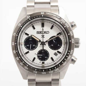 ■ 1円 ～ 正規 中古 参定8.8万■ セイコー SEIKO ■ プロスペックス スピードタイマー SBDL085 ■箱保コマ 替えベルト ソーラー 白 パンダ