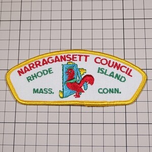 LJ84 ナラガンセット協議会 動物 刺繍 ワッペン パッチ NARRAGANSETT COUNCIL