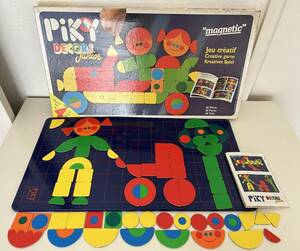 フランス製　ピキー　5002　ボーネルンド　85％オフ　PIKY DECORS マグネット アート デコール ジュニア 68枚 知育ビンテージ