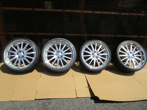 LS600hで使用　WALD　ポルトフィーノ　2PCS　22×9ｊ　+29　2本　22×10.5ｊ　+40　2本　ファルケンアゼニスFK453　タイヤホイールセット