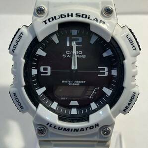 【3点セット】CASIO カシオ イルミネーター 腕時計 タフソーラー AQ-S810W ホワイト/レッド W-S220 レッド 赤/白 デジタル の画像2