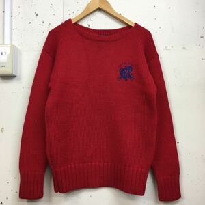 (k) 90s 90年代 Ralph Lauren ラルフローレン サイズM ニットセーター 赤 レッド 