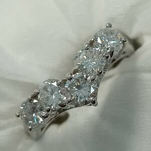 ダイヤモンド☆プラチナ☆リング☆(ダイヤモンド 1.16ct!　プラチナ Pt850　刻印あり)　約11号　4.3g　新品仕上げ加工済！　