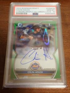 [do rough to1 rank /PSA10]2023 Bowman Draft Chrome Colin Houck 1st Bowman Prospect Green Refractor Auto Autograph /99 New York Mets