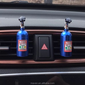 NOS 芳香剤 ブルー 2個セット！グレープ / ニトロ ワイルドスピード ボトル ワイスピ 86 BRZ GTR キーホルダー 消臭剤 アロマ タイヤ 日産の画像1