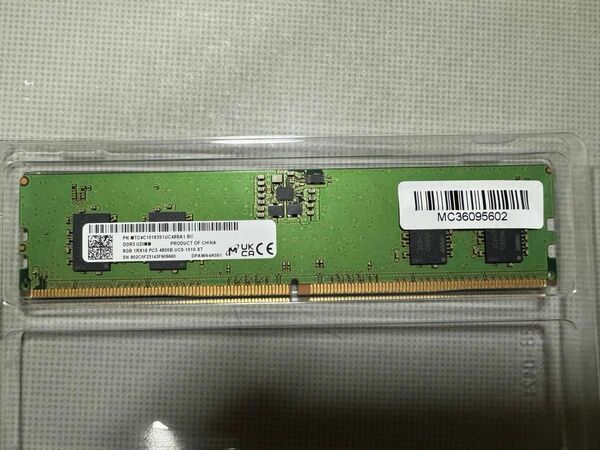 最終値下げ　【中古】DDR5メモリ 8GB メーカーMicron