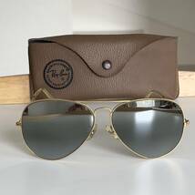 希少 ダブルミラーレンズ搭載◆B&L Vintage Ray-Ban USA ボシュロム社製 ヴィンテージ レイバン サングラス アビエーター 62mm ゴールド_画像2