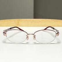 ◆Banerina バネリーナ 眼鏡 BA-1025 チタン製 52□17-136 レンズ度入り ワインレッド系 日本製 MADE IN JAPAN EYEWEAR レディース メガネ_画像2