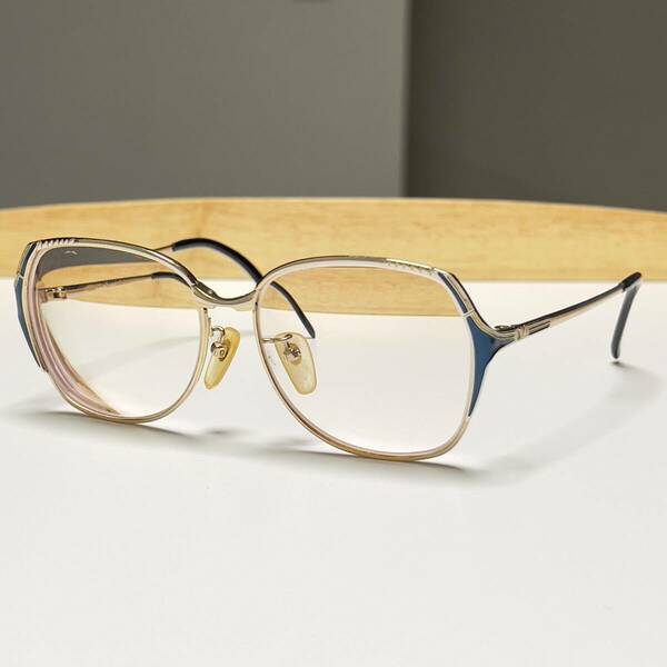 ◆CELINE セリーヌ ヴィンテージ 眼鏡フレーム レトロ 老眼鏡 ゴールド マカダムロゴ入りテンプル OLD オールド