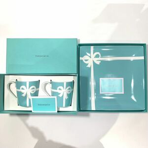 【未使用美品】ティファニー ブルーボックス マグカップ ペア プレート セットTiffany Co 