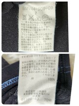 バーバリー ブラックレーベル【人気デザイン 肩 ノバチェック サイズ M】BURBERRY BLACKLABEL Tシャツ カットソー 半袖 黒 ロゴ刺繍_画像10